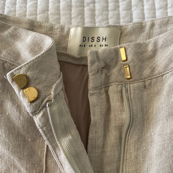 DISSH 100% Linen Wide Leg Pants - Picture 3 of 9